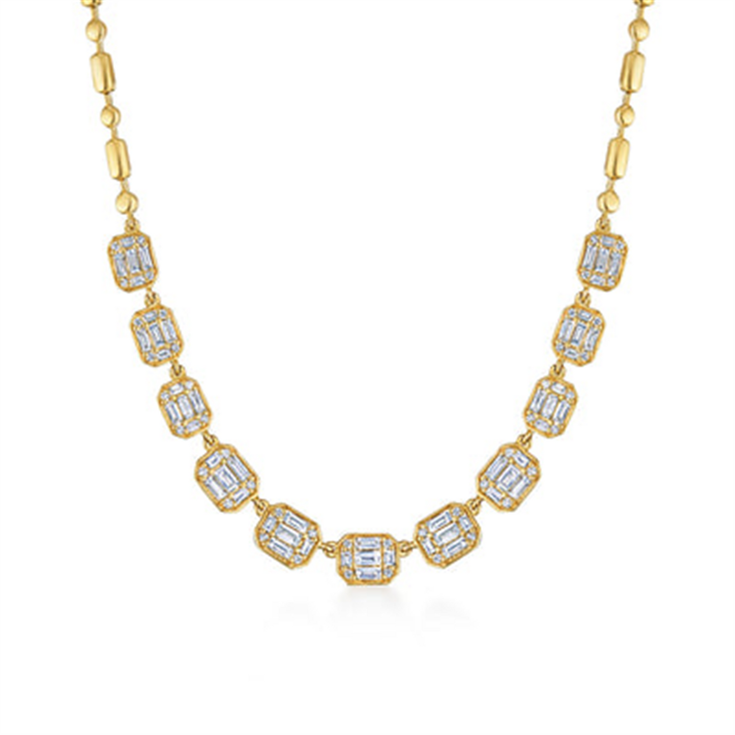 Kwiat Riviere Sunburst Demi-Necklace with Diamonds