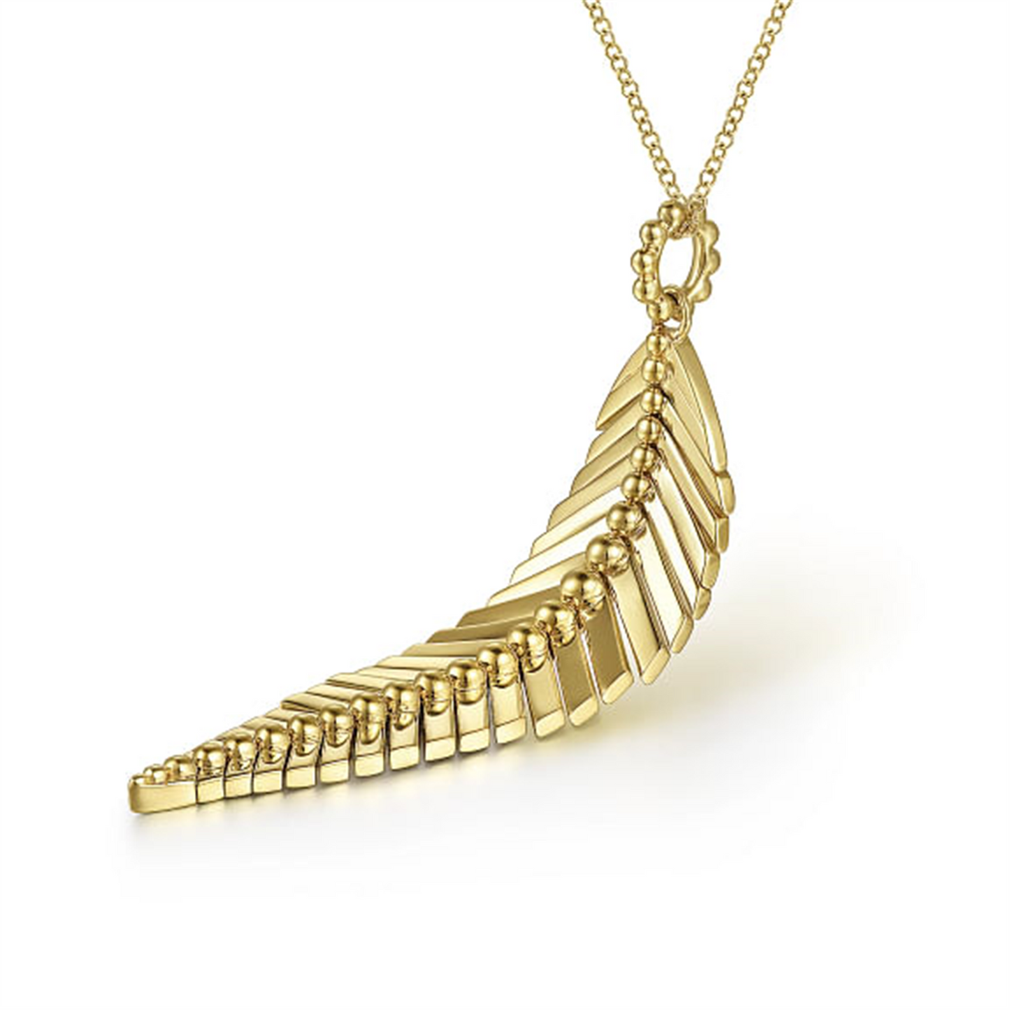 Gabriel & Co. Gold Bujukan Leaf Pendant Necklace