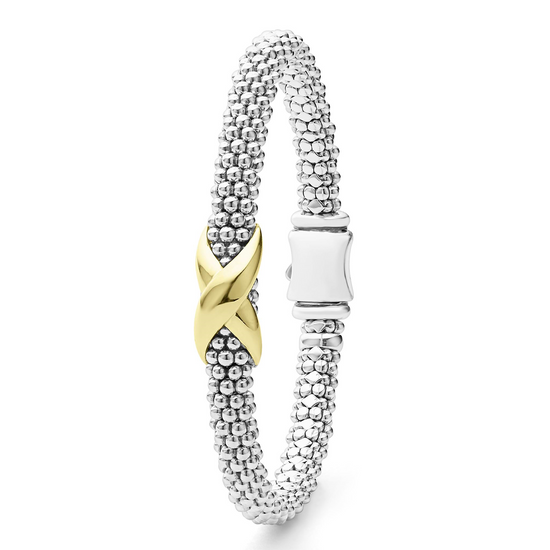 Lagos Two-Tone X Caviar Bracelet - 6mm