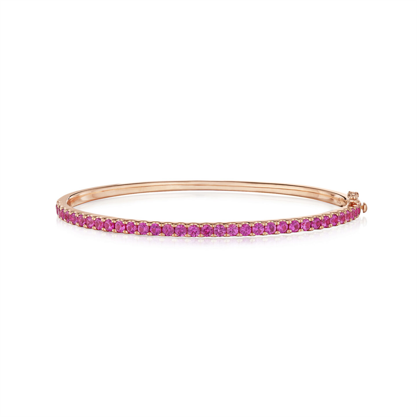 Kwiat Stackable Bangle in 18k Rose Gold & 2.3ct Pink Sapphires, 3.20 mm