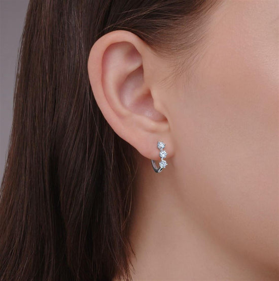 Kwiat Huggie Hoop Earrings with .5 Carat Diamonds