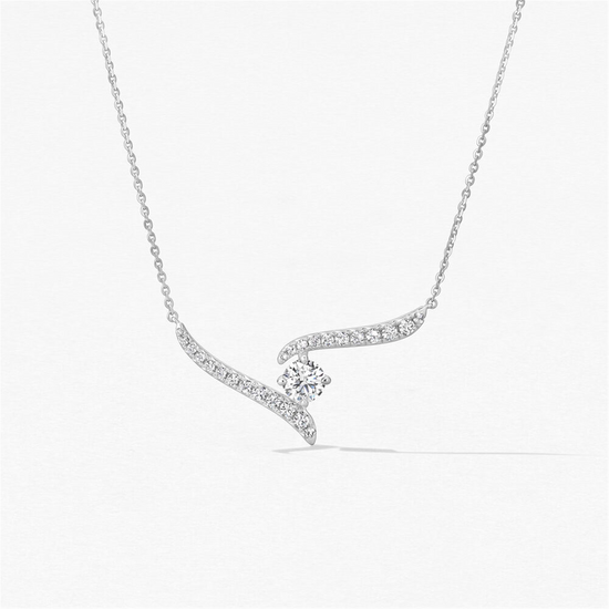 Hearts on Fire Platinum 1/2ct Vela Crossover Pendant