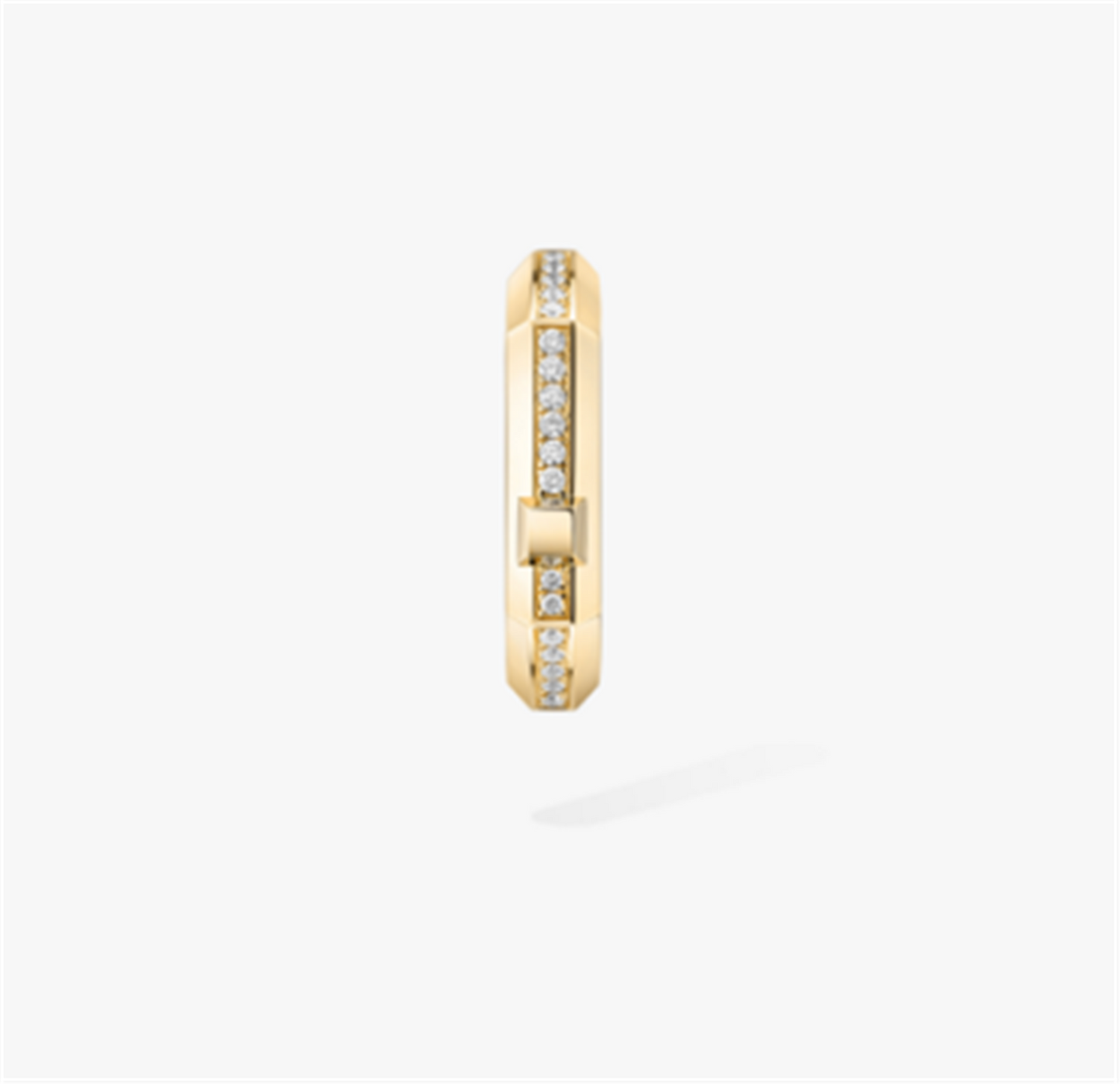 Messika Moderniste Single Pavé Diamond Hoop Earring in 18k Yellow Gold
