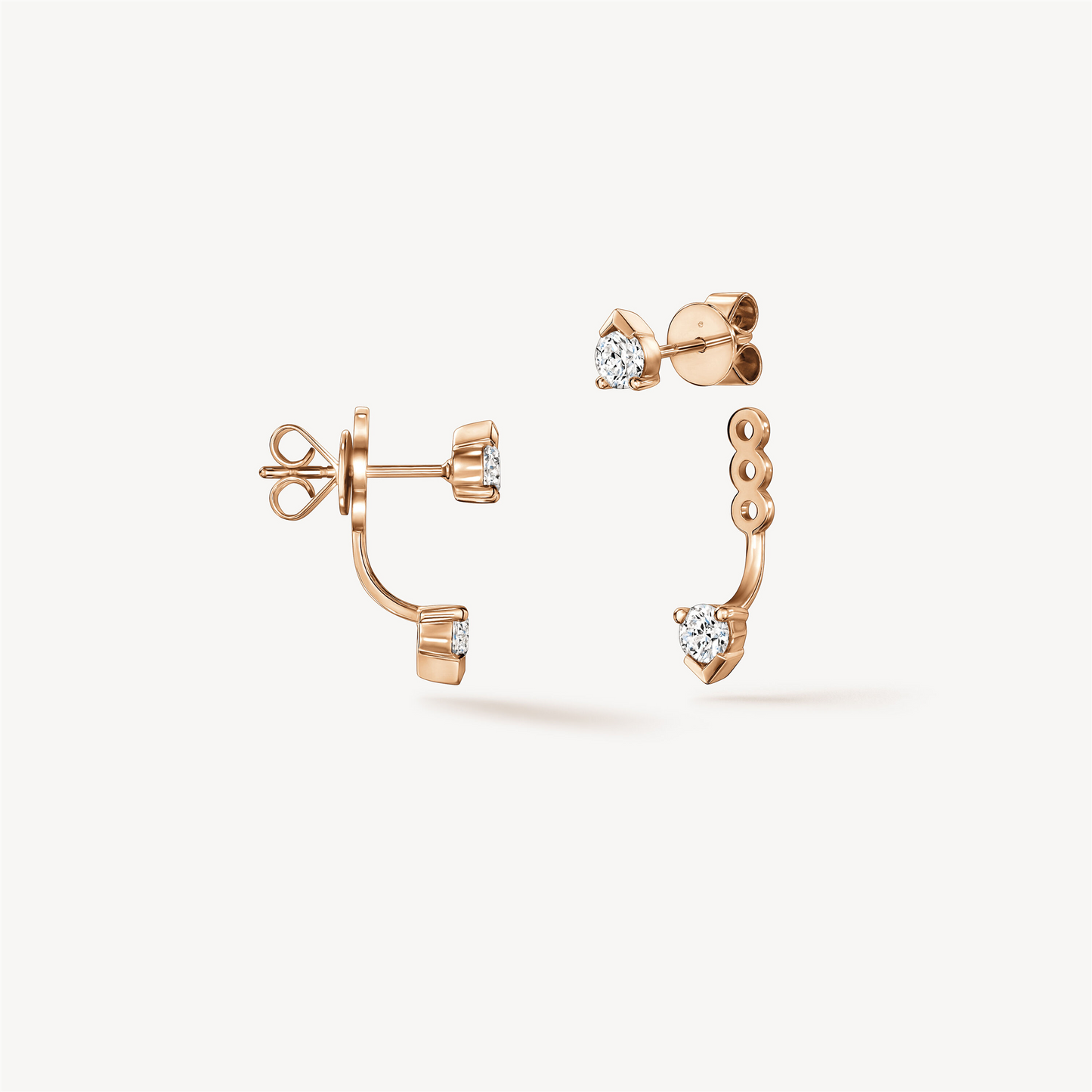 Hearts on Fire Aerial Floating Diamond Ear Jackets in 18k Yellow Gold