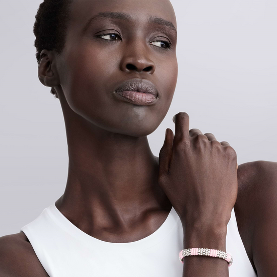 Lagos Pink Ceramic Caviar Beaded Bracelet