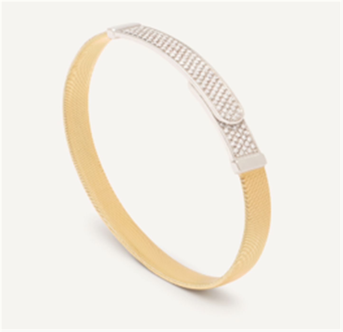 Marco Bicego Masai Coil & Diamind Pave Bangle Bracelet in 18k Gold