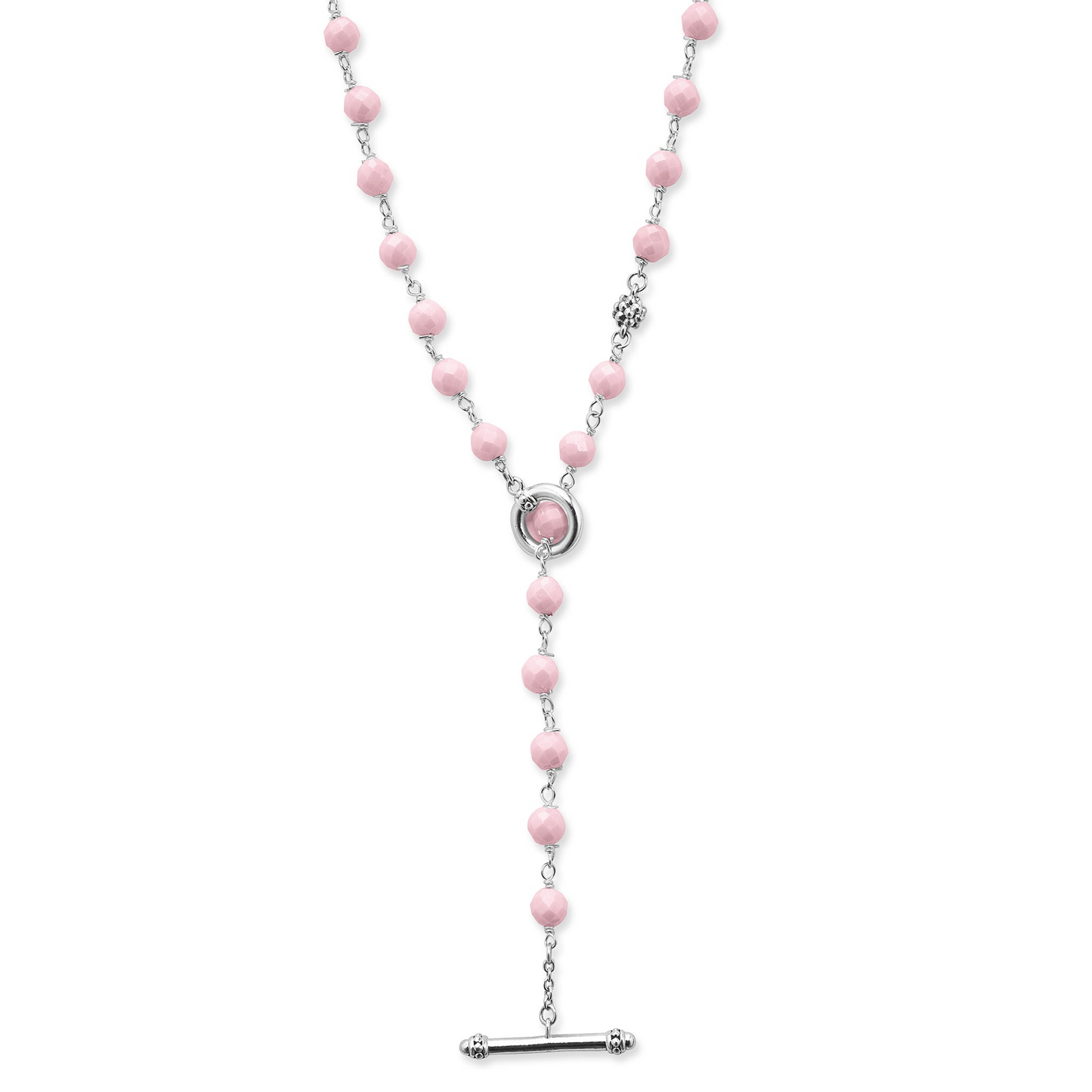 Lagos Long Pink Ceramic Beaded Necklace