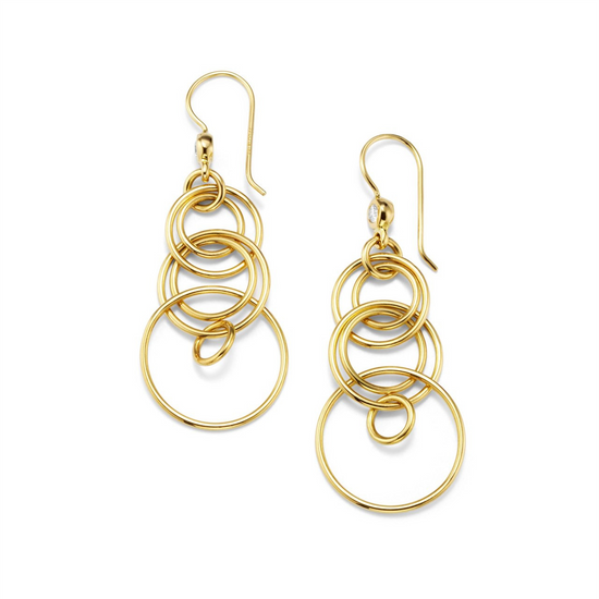 Ippolita Gold Mini Jet Set Diamonds Drop Earrings