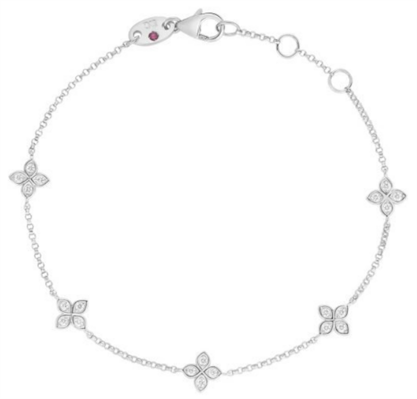 Roberto Coin Love by the Inch 5 Station Diamond Flower Bracelet
