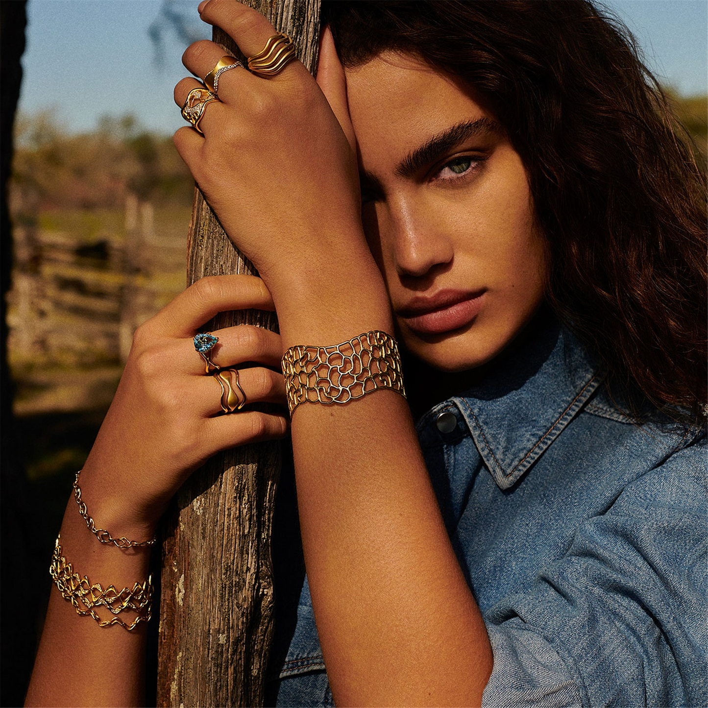 Jamie Turner Canyon Cuff in 18k Yellow Gold