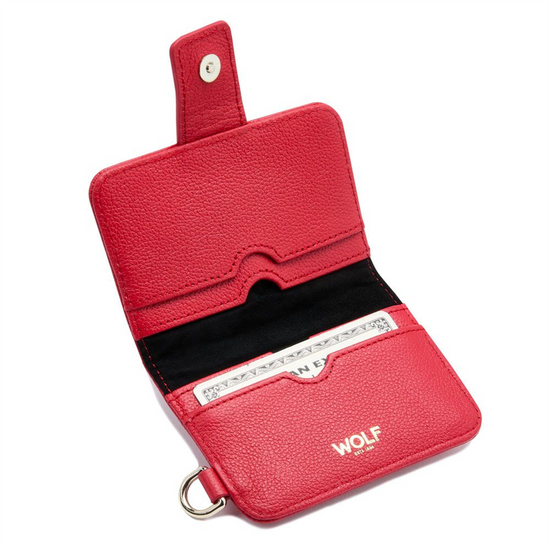 WOLF Mimi Credit Card Holder with Wristlet in Red