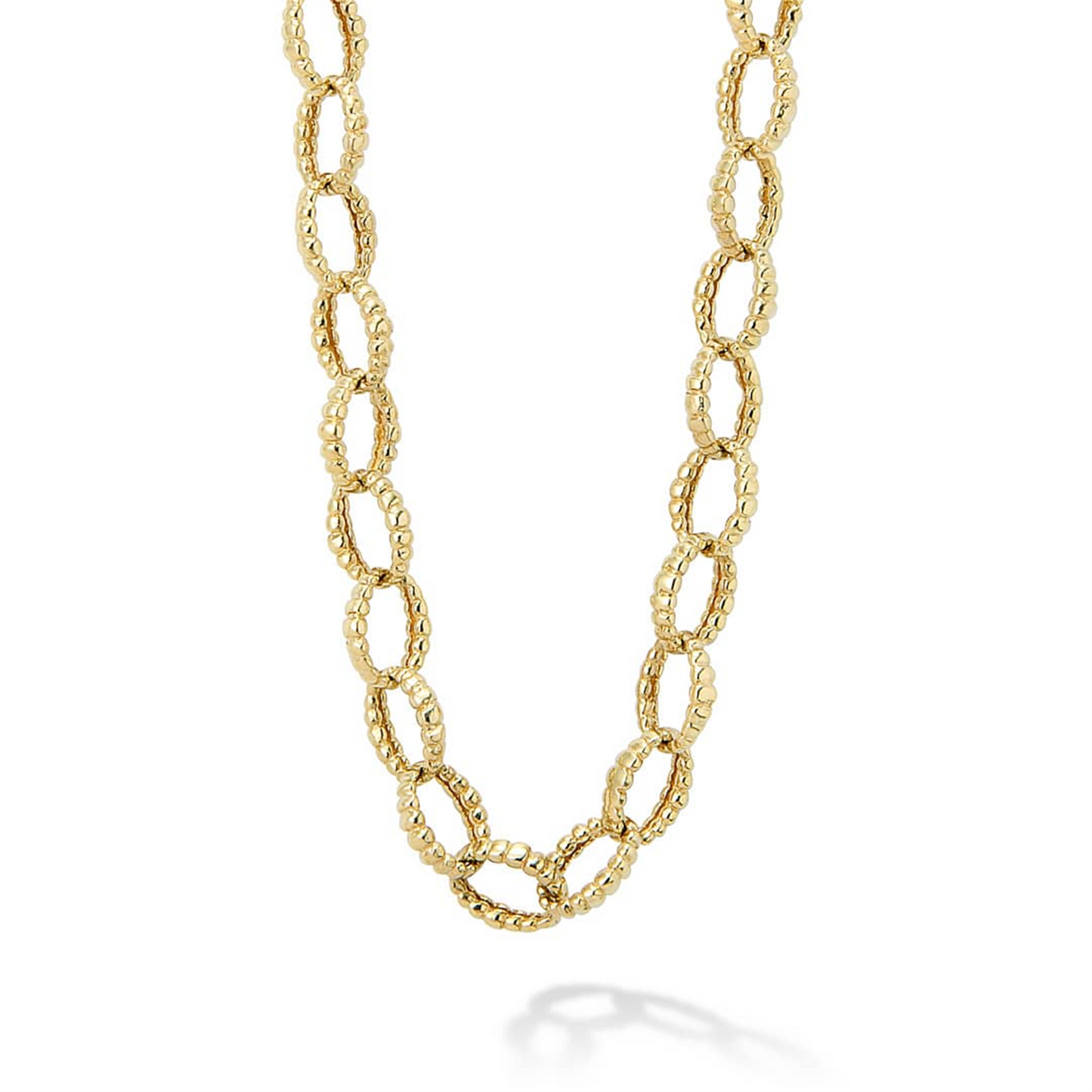 Lagos Gold Fluted Link Necklace in 18k Gold