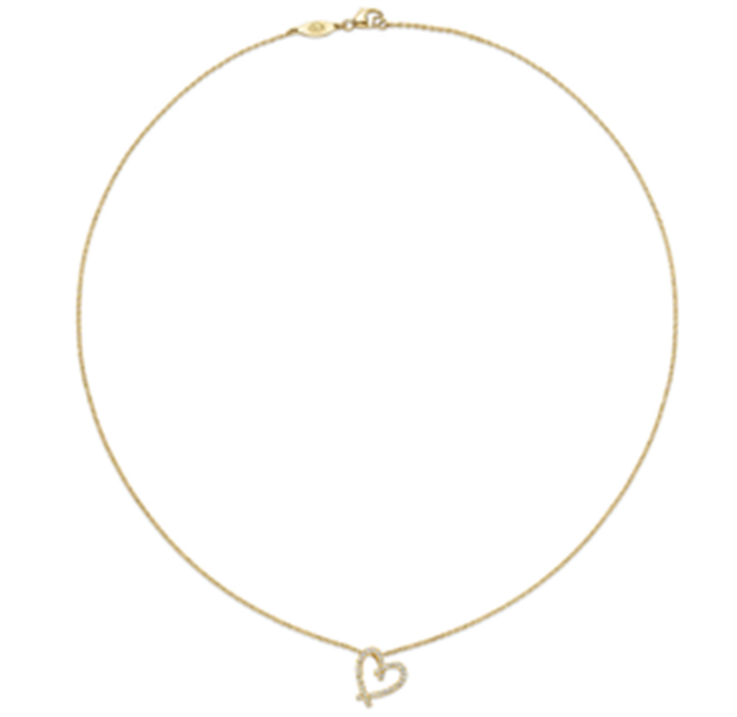 Kwiat Cross My Heart Diamond Pendant Necklace in 18k Gold