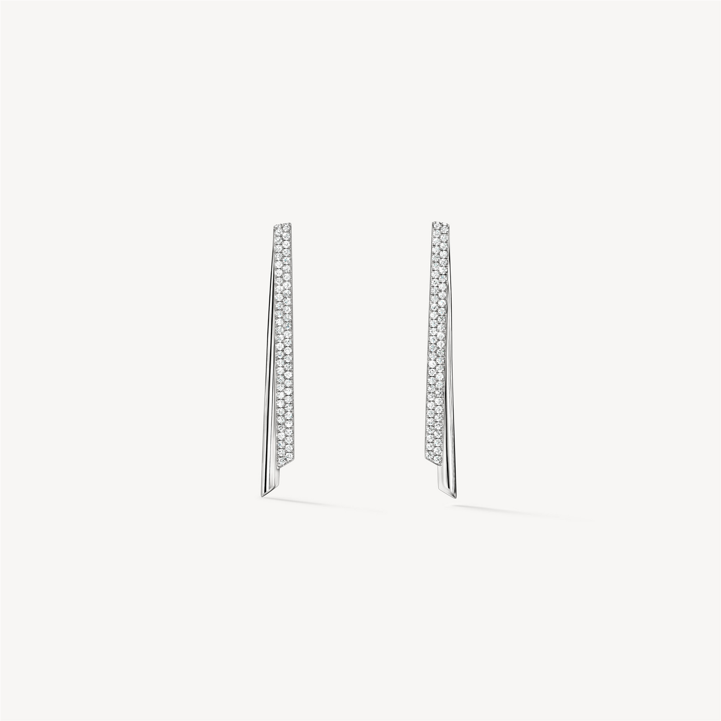 Hearts on Fire Inside/Out Diamond Stiletto Flip Drop Earrings in 18k White Gold