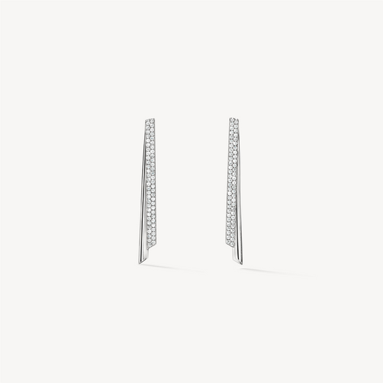 Hearts on Fire Inside/Out Diamond Stiletto Flip Drop Earrings in 18k White Gold
