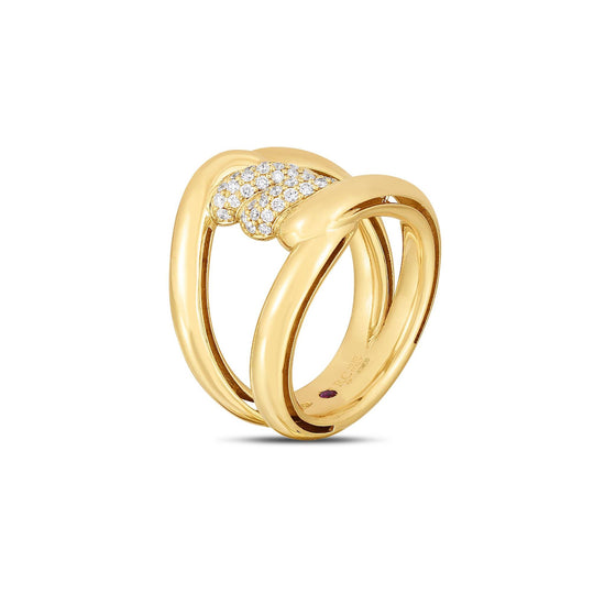 Roberto Coin Yellow Gold Diamond Cialoma Ring