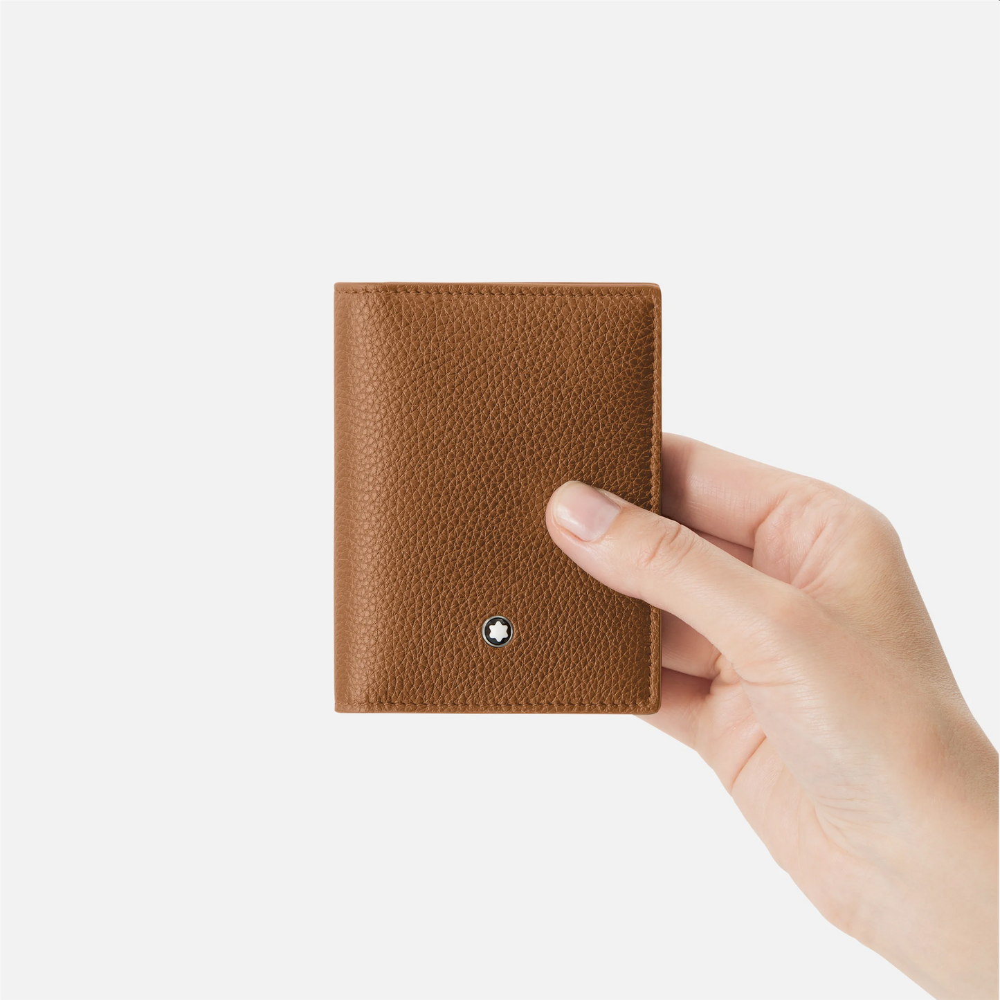 Montblanc Soft Grain 4cc Card Holder in Caramel