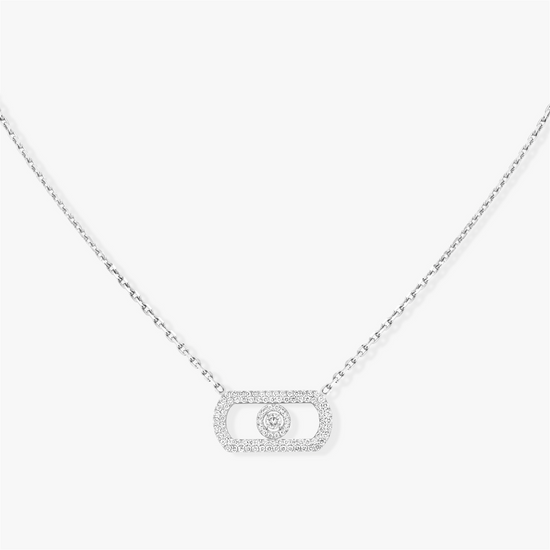 Messika So Move White Gold Pavé Diamond Necklace