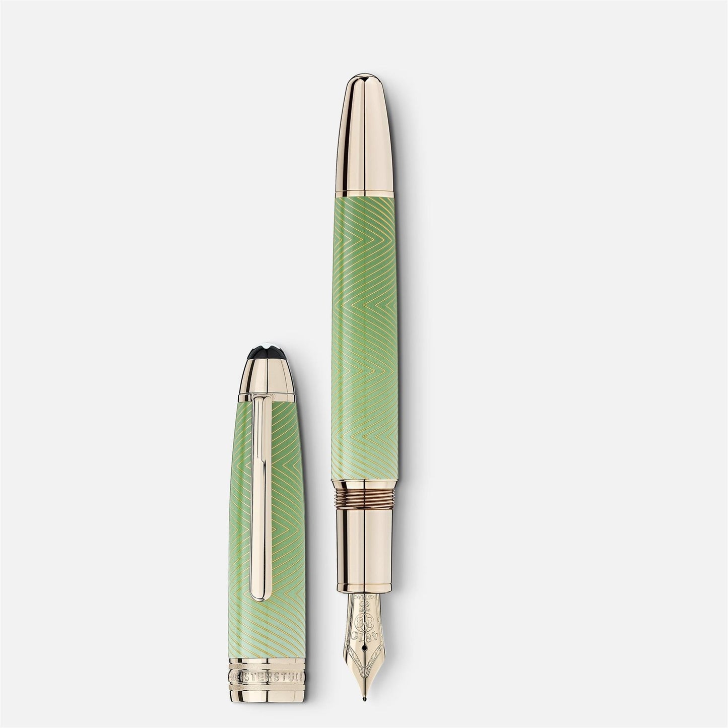 Montblanc Meisterstück Calligraphy Solitaire Celadon Dégradé Fountain Pen