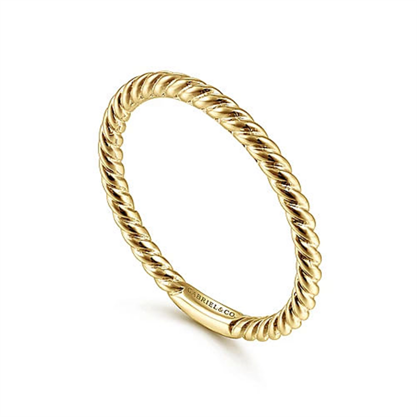 Gabriel & Co. Gold Twisted Rope Stackable Ring