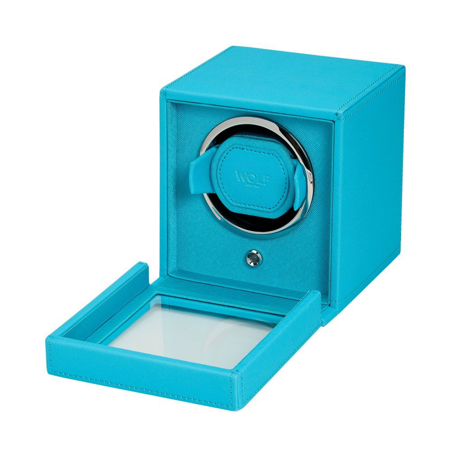 WOLF Turquoise Cub Single Watch Winder w/ Cover