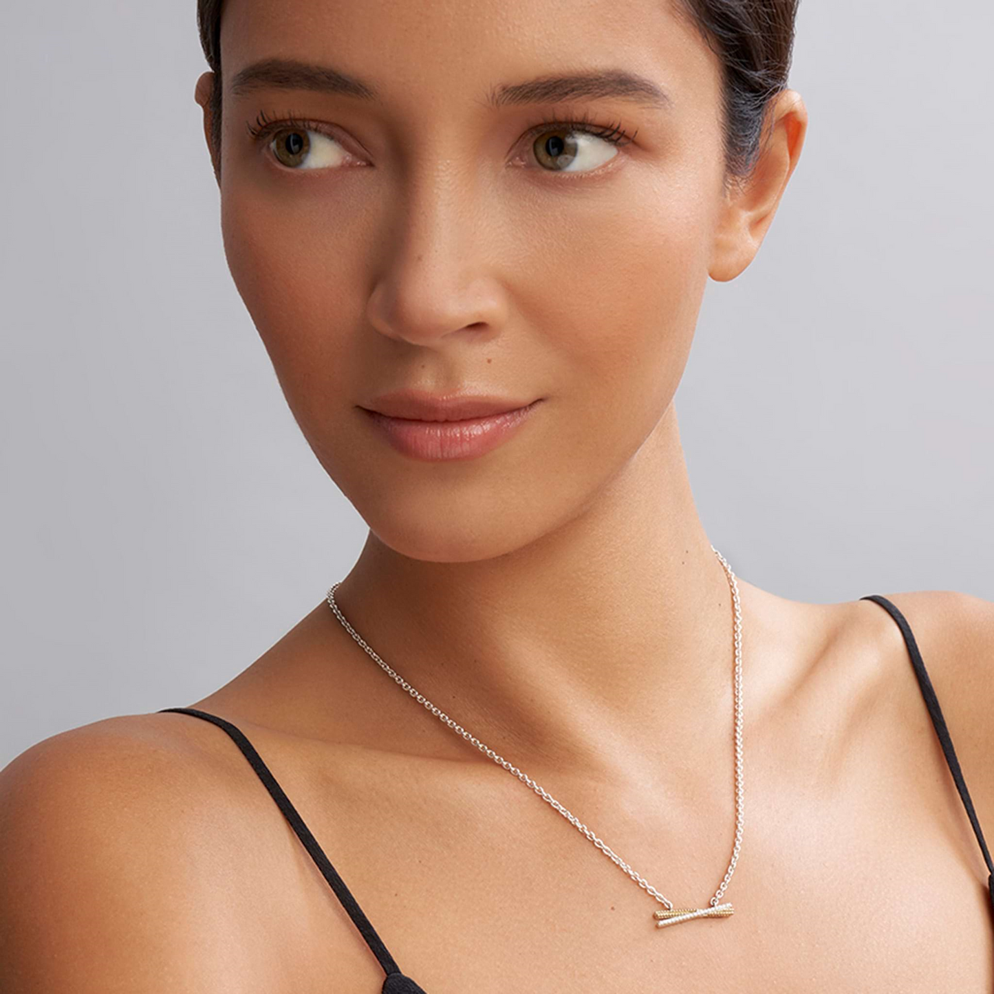 Lagos Two-Tone X Diamond Necklace
