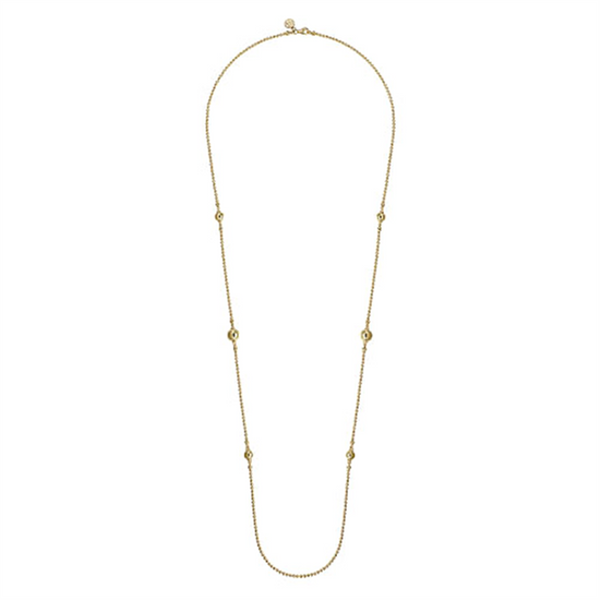 Gabriel & Co. Gold Bujukan Bead Station Necklace