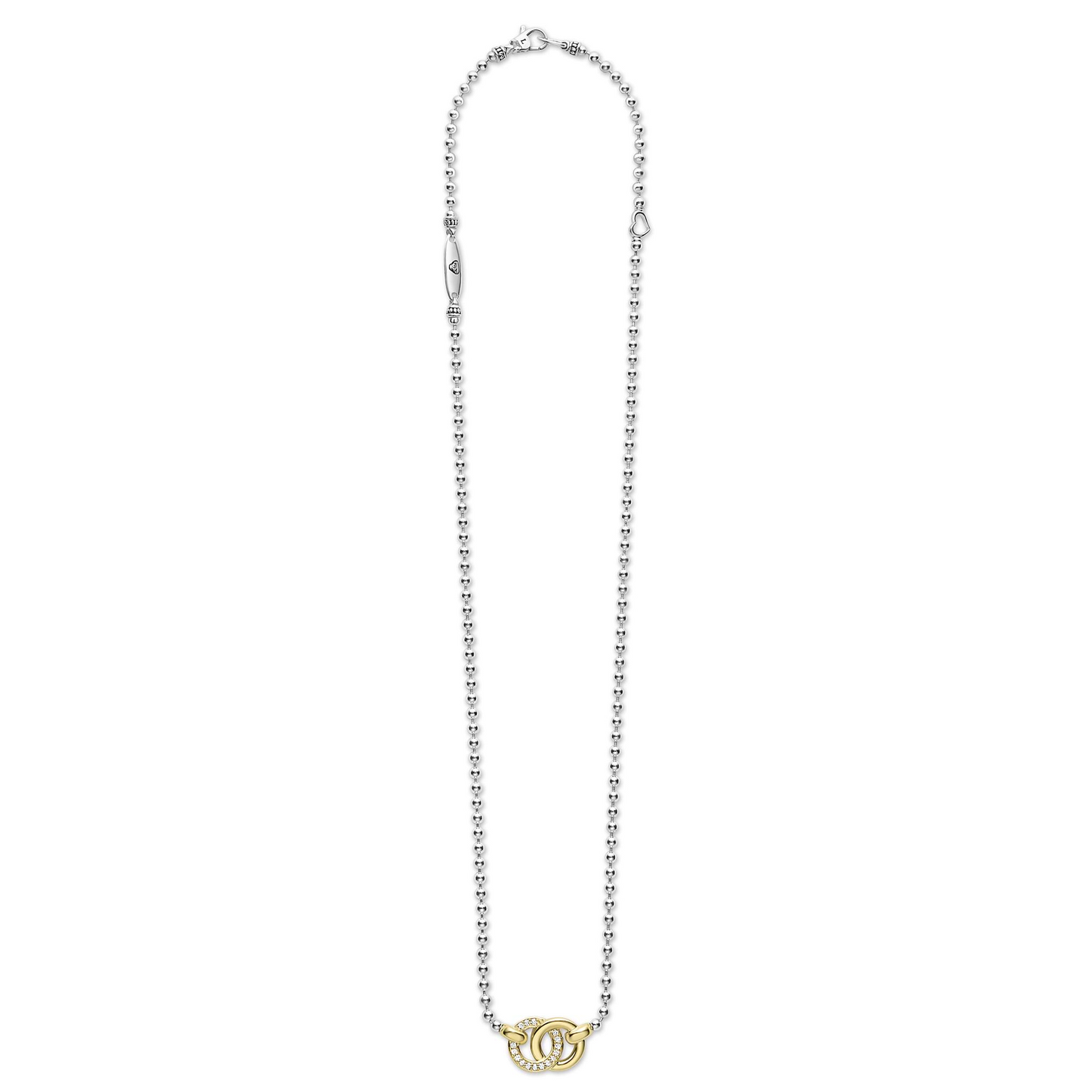 Lagos Two-Tone Interlocking Diamond Necklace