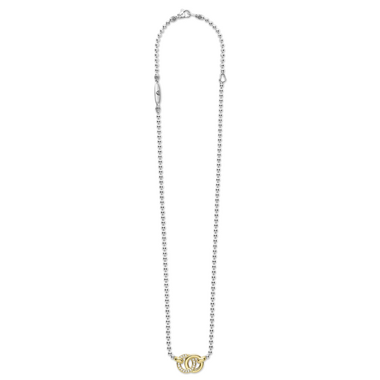 Lagos Two-Tone Interlocking Diamond Necklace