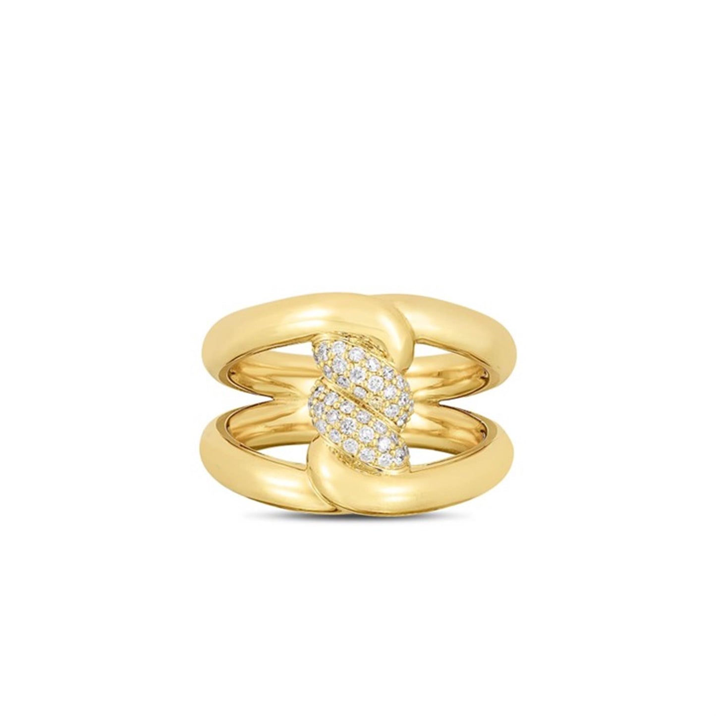 Roberto Coin Yellow Gold Diamond Cialoma Ring