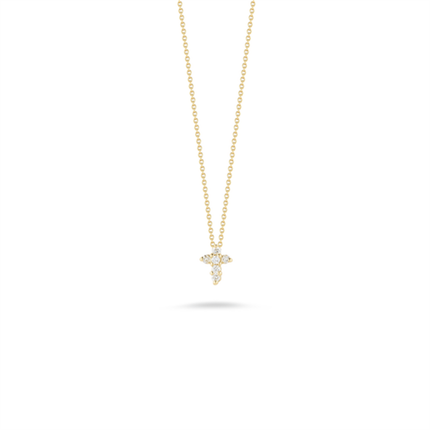 Roberto Coin Gold Diamond Baby Cross Necklace
