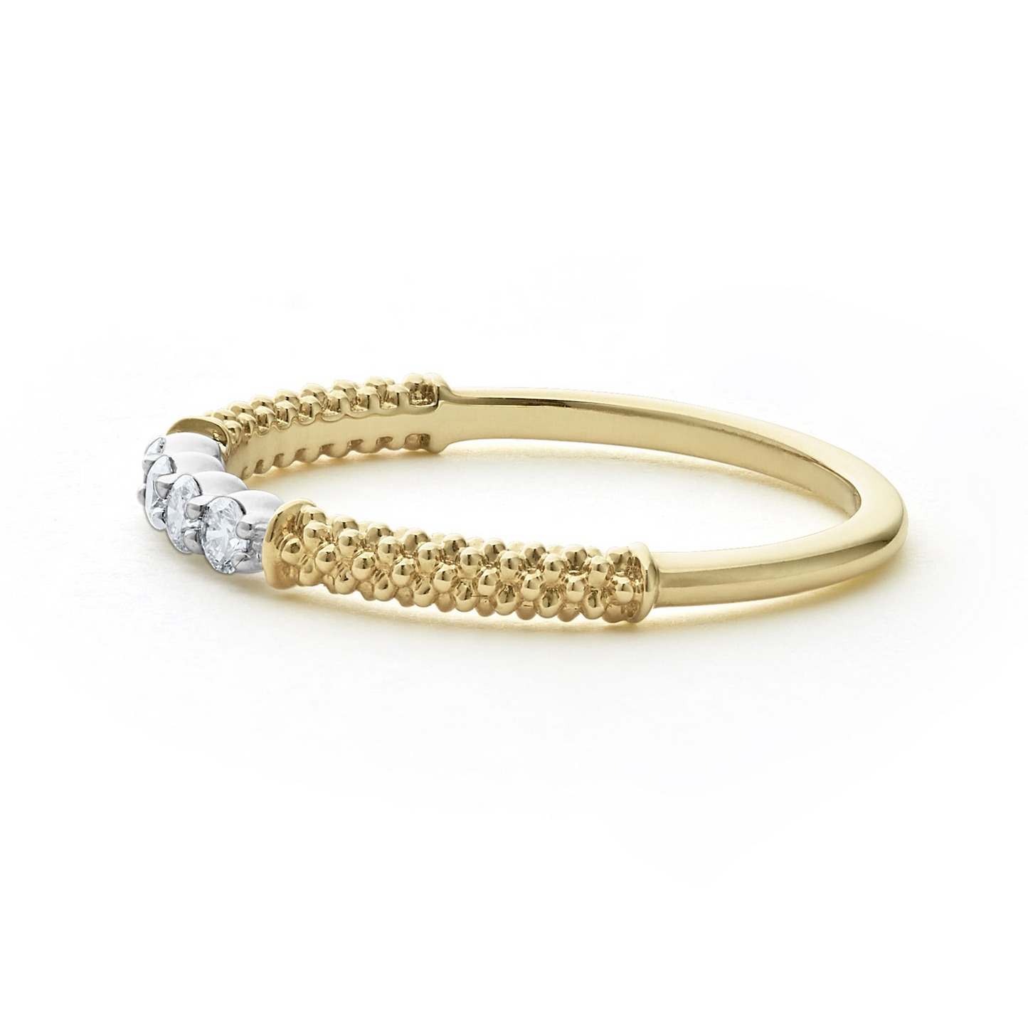Lagos Superfine Diamond Stacking Ring in 18k Gold