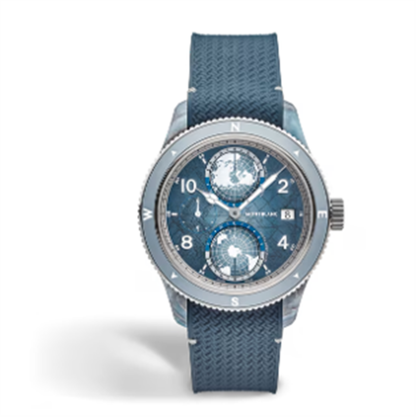 Montblanc Titanium 1858 Geosphere 0 Oxygen Mount Vinson Limited Edition w/ Blue Dial - 43.5mm