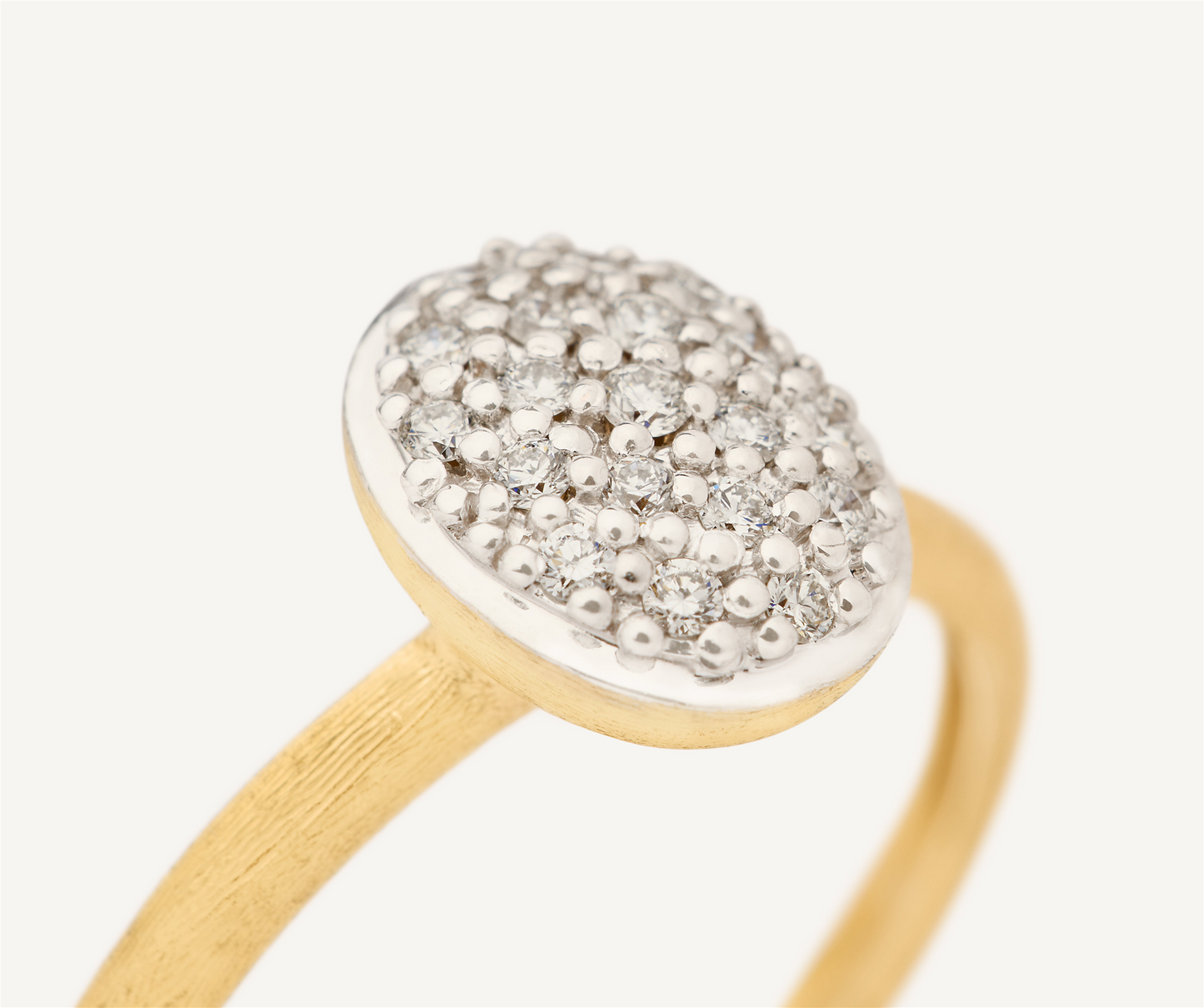 Marco Bicego Siviglia Oval Diamond Pavé Ring in Two-Tone 18k Gold