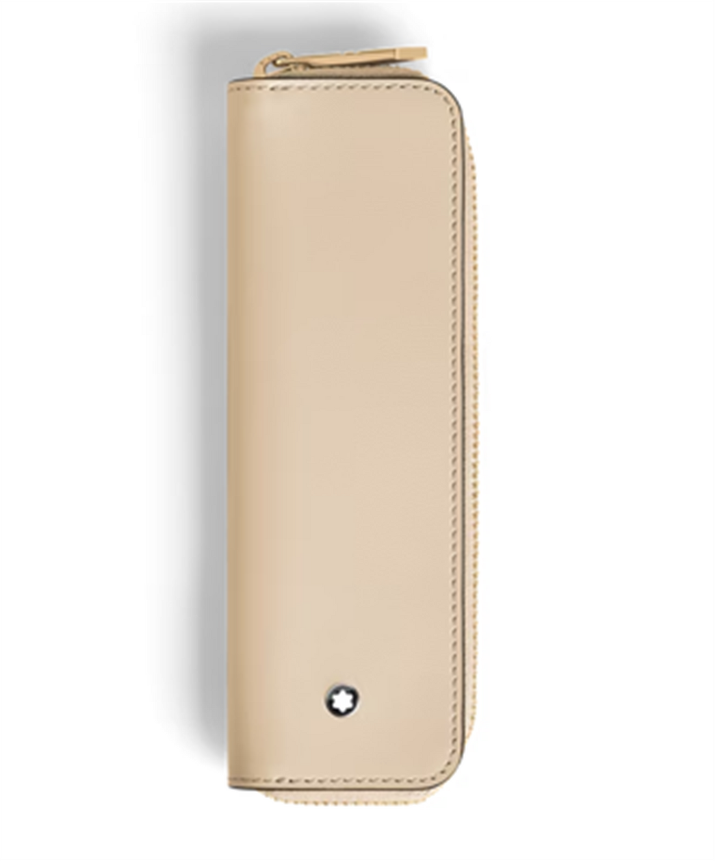 Montblanc 1-Pen Pouch w/ Zip in Cloudy Beige Meisterstück Leather