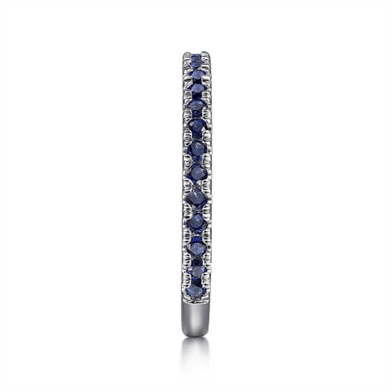 Gabriel & Co. White Gold & Sapphire Stackable Ring