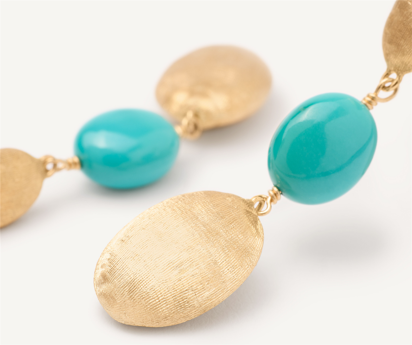 Marco Bicego Siviglia Turquoise And Gold Station Earrings