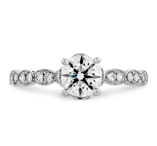 Hearts on Fire 1.5ct Platinum Lorelei Floral Complete Engagement Ring