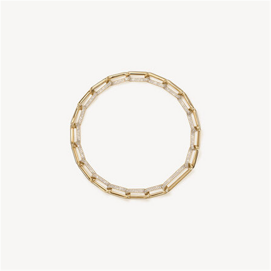 Hearts on Fire Inside / Out Elongated Diamond Link Necklace in 18k Gold