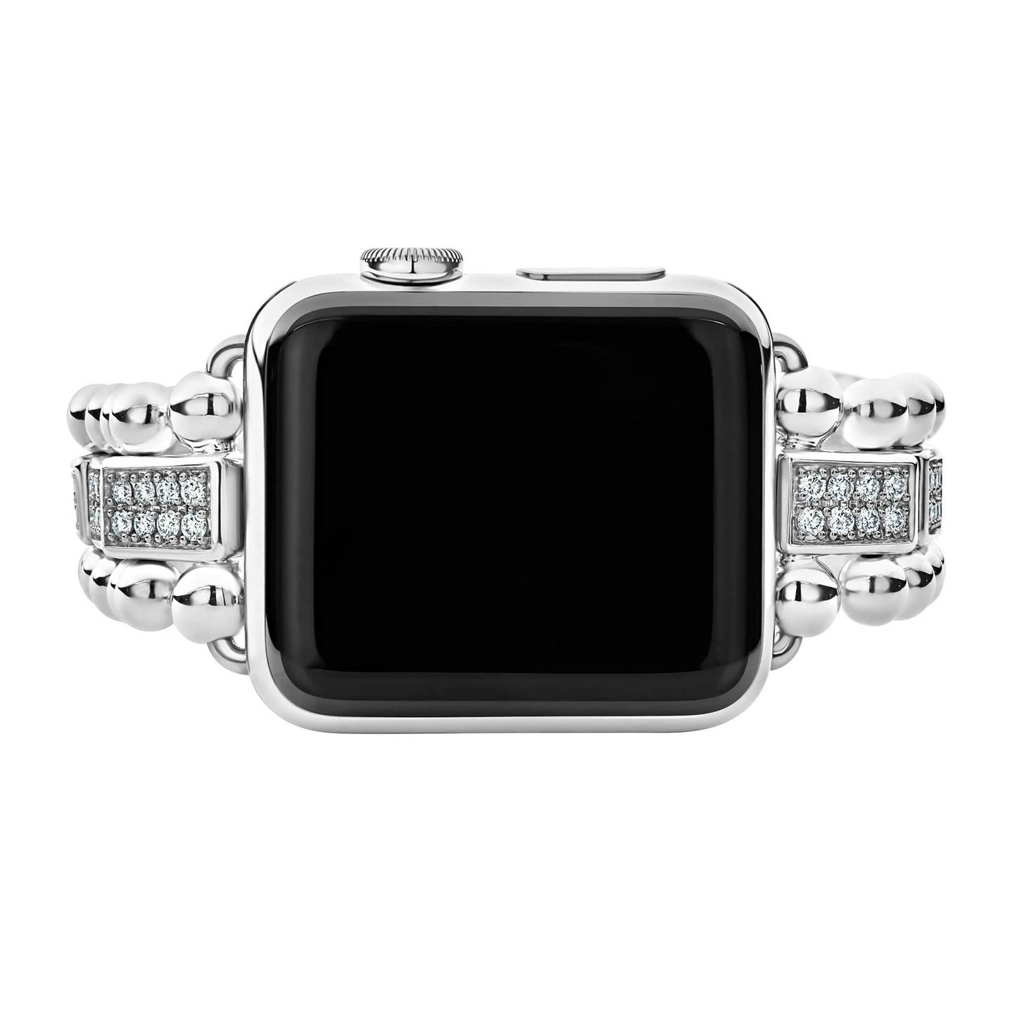 Lagos Sterling Silver Half Diamond Watch Bracelet - 38-45mm