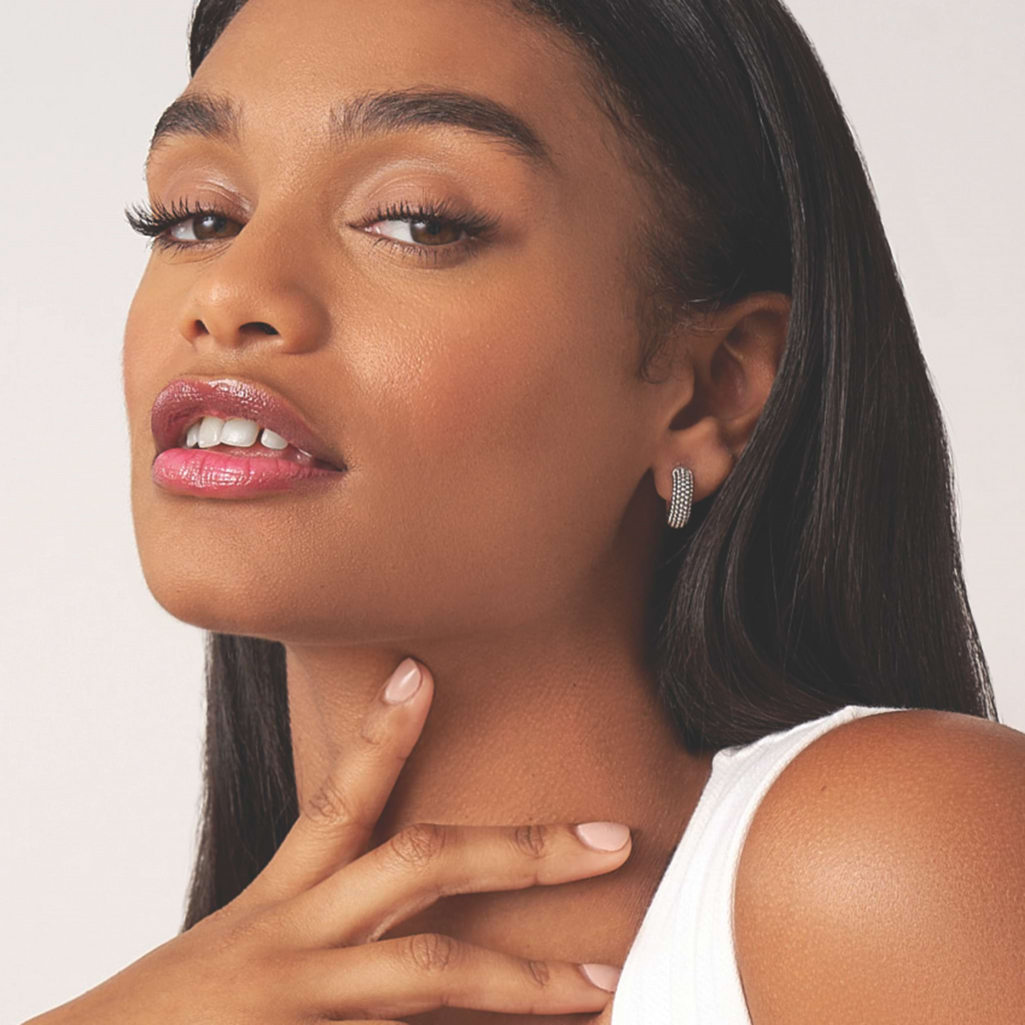 Lagos Caviar Huggie Earrings in Sterling Silver