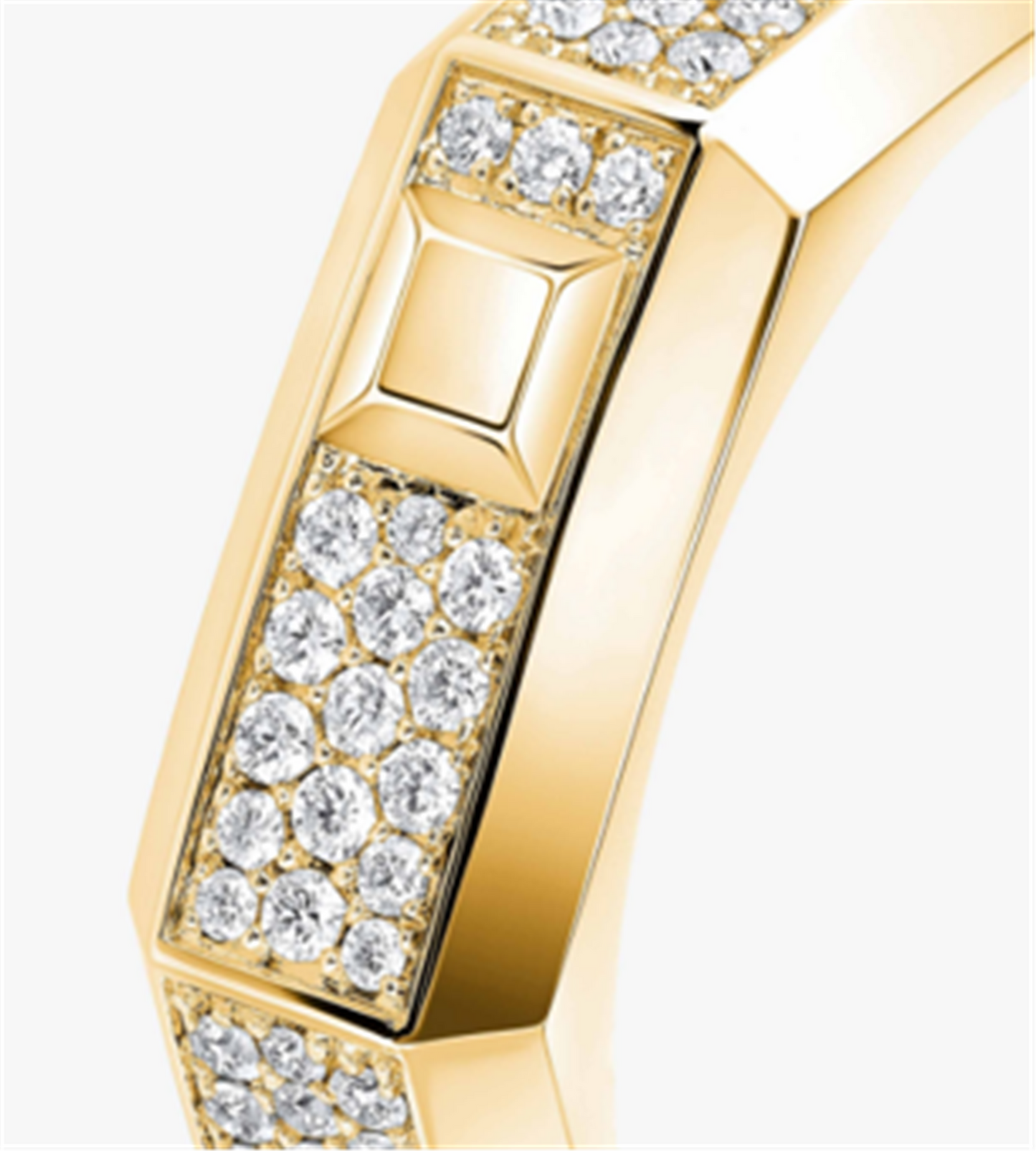 Messika Moderniste Pavé Diamond Ring, Medium in 18k Yellow Gold