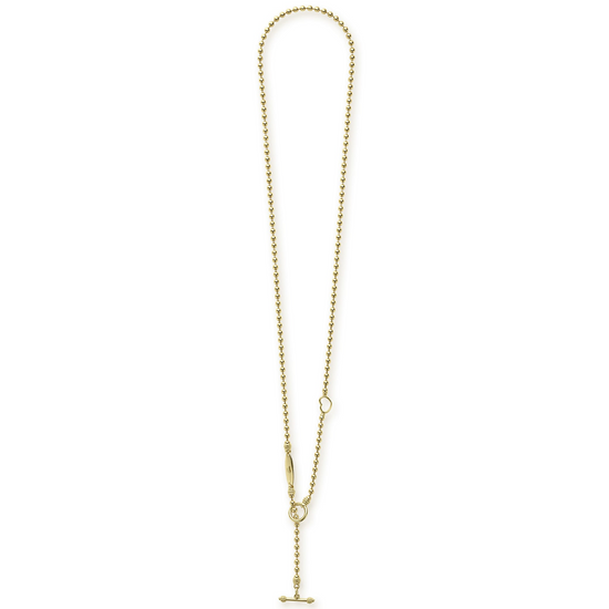 Lagos Beaded Toggle Necklace in 18k Gold