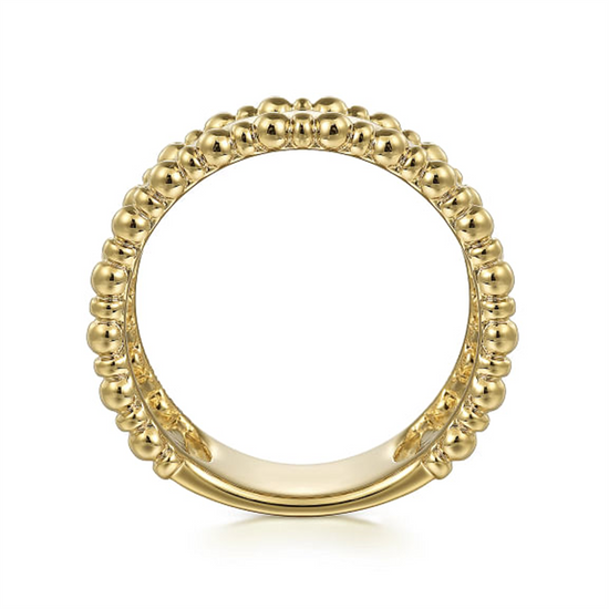 Gabriel & Co. Gold Bujukan Classic Wide Band Ladies Ring