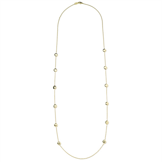 Ippolita Long Hammered Gold Pinball Layering Necklace