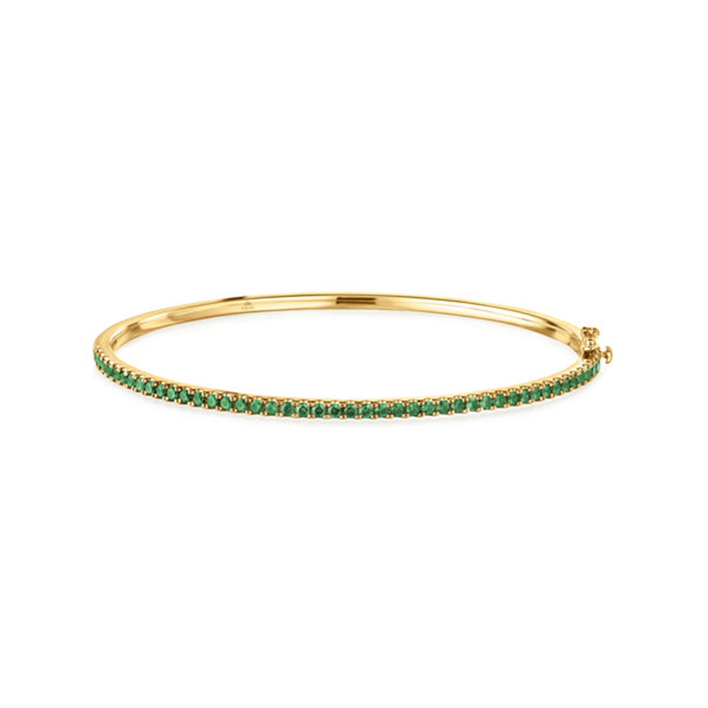 Kwiat Stackable Slim Bangle w/Tsavorite, 2.10mm in 18k Yellow Gold
