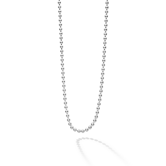Lagos Beaded Chain Necklace in Sterling Silver - 22"
