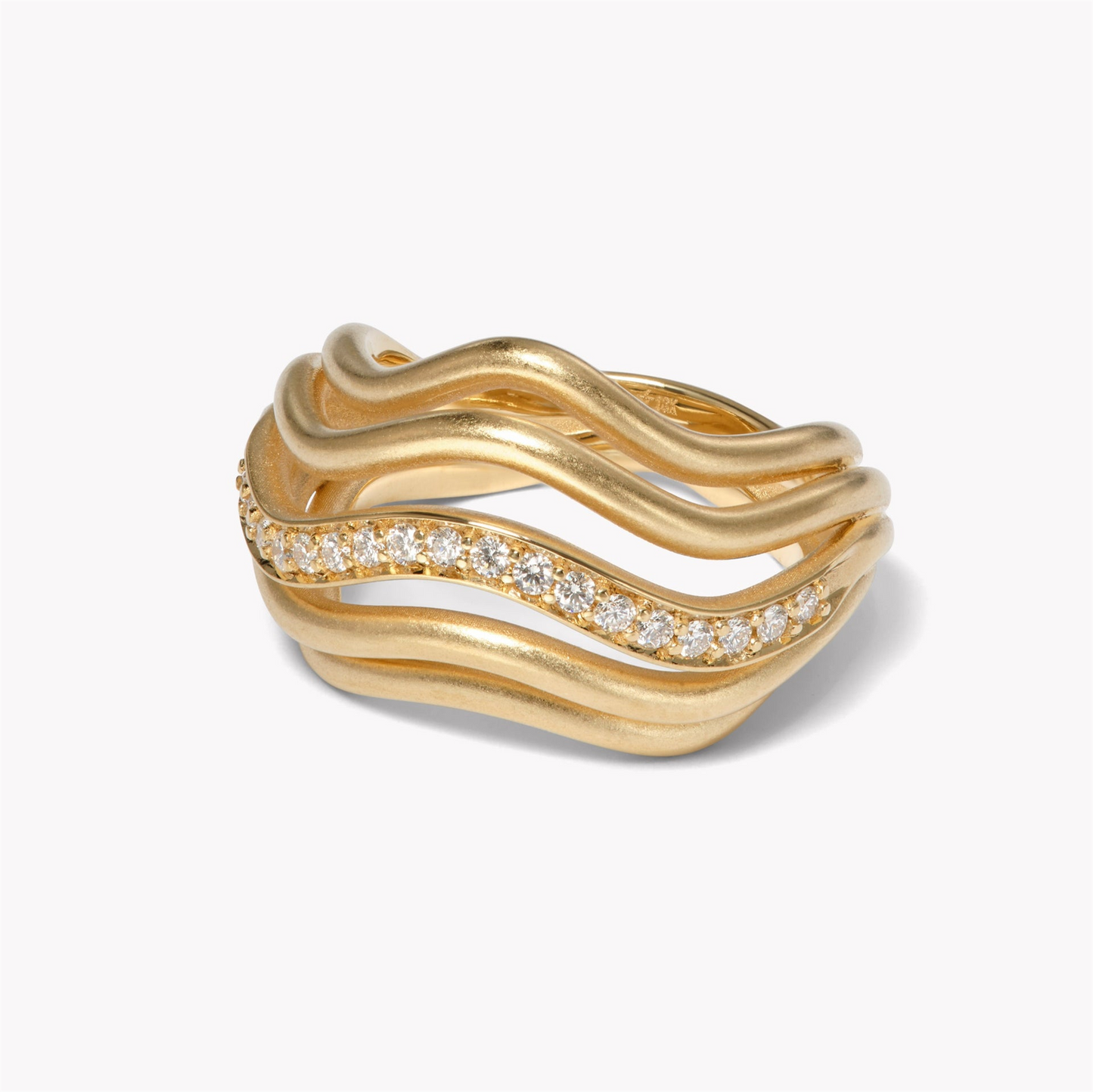 Jamie Turner Sierra Diamond Cocktail Ring in 18k Yellow Gold