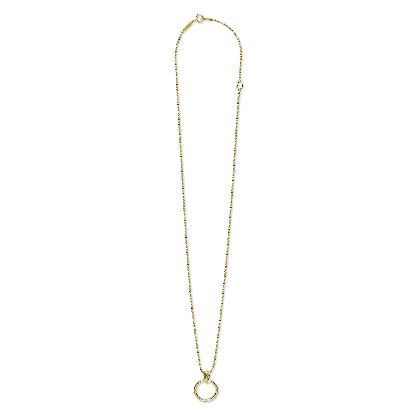 Lagos 18k Gold Circle Pendant Necklace