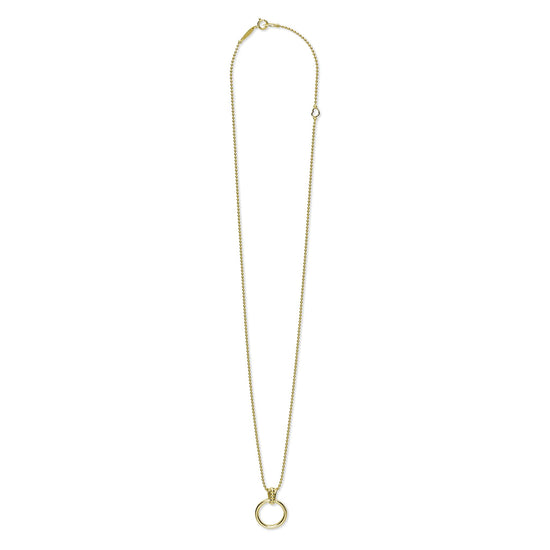 Lagos 18k Gold Circle Pendant Necklace
